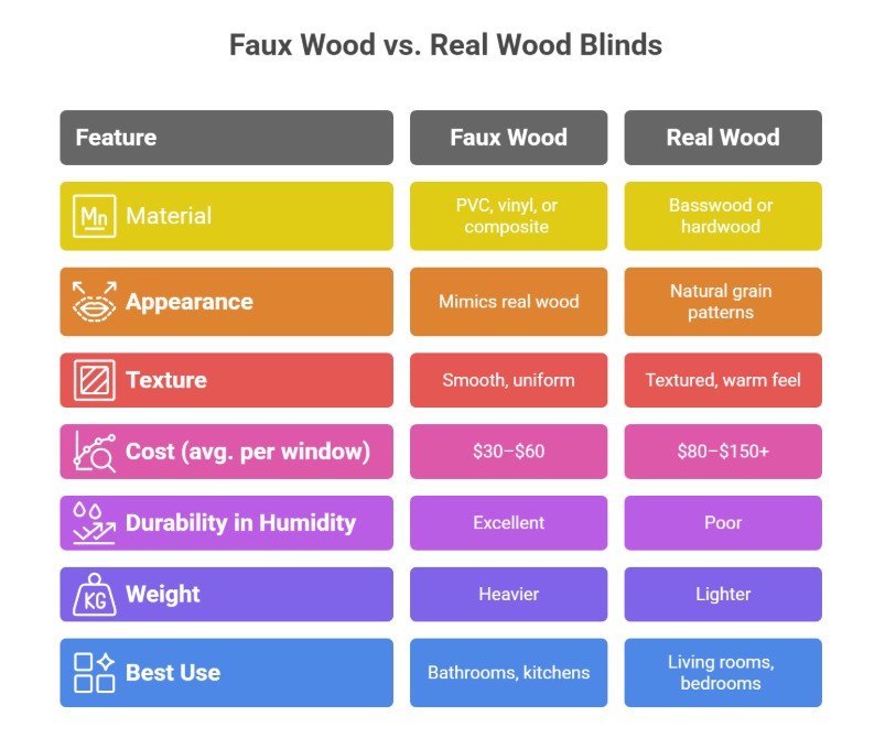What's The Difference Between Faux Wood And Real Wood Blinds?