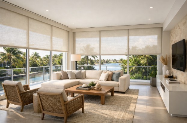 Motorized Roller Shades for Tall Windows: What to Plan Before You Measure