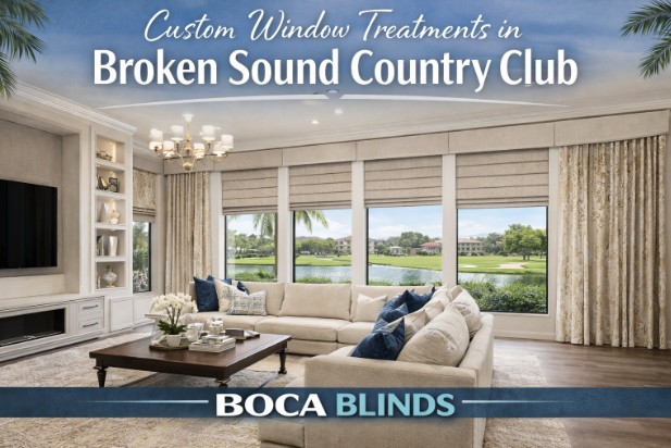 Custom Window Treatments in Broken Sound Country Club — Boca Blinds