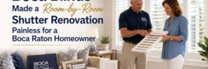 How Boca Blinds Made a Room-by-Room Shutter Renovation Painless for a Boca Raton Homeowner