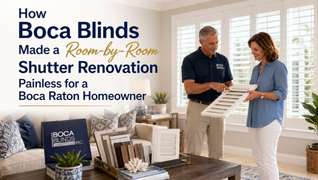 How Boca Blinds Made a Room-by-Room Shutter Renovation Painless for a Boca Raton Homeowner