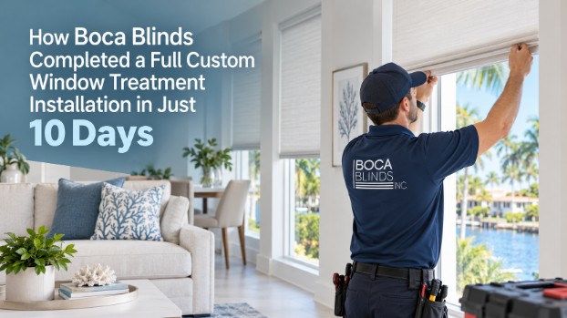 How Boca Blinds Completed a Full Custom Window Treatment Installation in Just 10 Days
