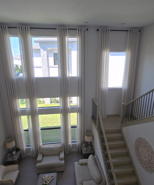 A view of the top floor from above.